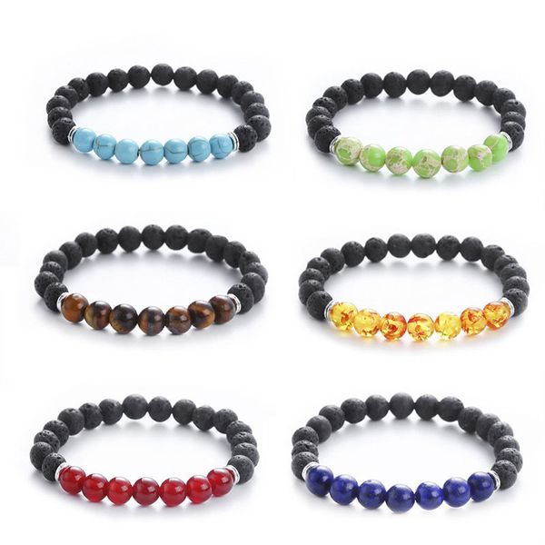 natural lava stone handmade beaded strands silver plated charm bracelets party club decor yoga energy jewelry, Black
natural lava stone handmade beaded strands silver plated charm bracelets party club decor yoga energy jewelry, Black