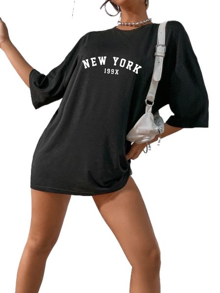 letter graphic drop shoulder oversized tee p72q#, White
letter graphic drop shoulder oversized tee p72q#, White
