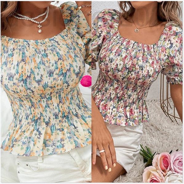 women's polos designer spring and summer square collar pleated short sleeved women's wear 4lb5, White
women's polos designer spring and summer square collar pleated short sleeved women's wear 4lb5, White