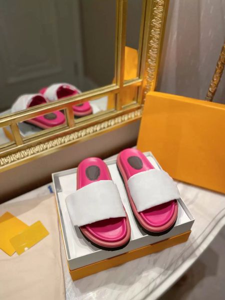 pool pillow flat comfort slippers embossed mules designer slides with box womens shoes summer nylon cool luxury slipper sandals white, Black
pool pillow flat comfort slippers embossed mules designer slides with box womens shoes summer nylon cool luxury slipper sandals white, Black