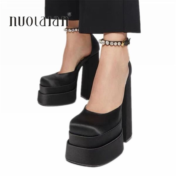brand fashion women pumps chunky high heels sandals platform dress shoes party wedding shoes woman buckle 220505, Black
brand fashion women pumps chunky high heels sandals platform dress shoes party wedding shoes woman buckle 220505, Black