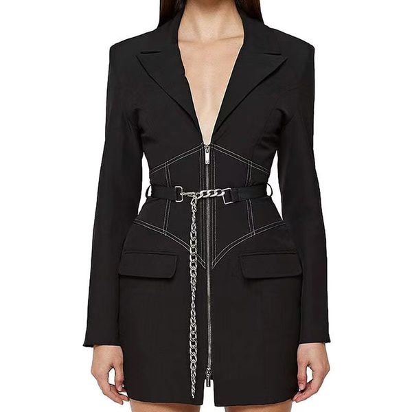 b086 women's designer blazers clothing superaen fashion clothes 2022 spring slim fit belt notched black office lady suit coat jacket, White;black
b086 women's designer blazers clothing superaen fashion clothes 2022 spring slim fit belt notched black office lady suit coat jacket, White;black