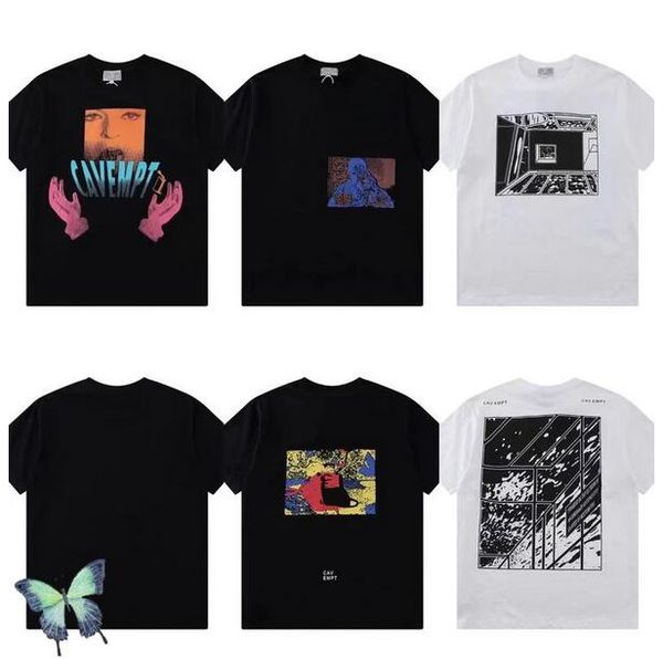 22ss oversize men's women's casual hip hop t-shirts, White;black