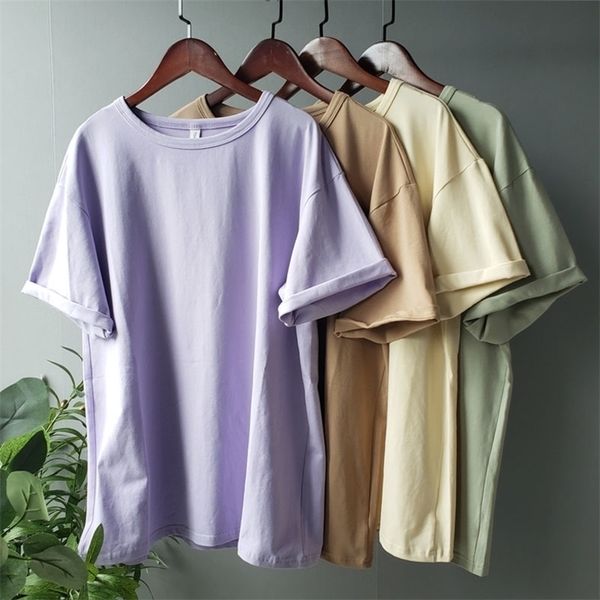 ies summer tshirts harajuku oversized tshirts womens solid color 95% cotton korean fashion girls tees 210317, White
ies summer tshirts harajuku oversized tshirts womens solid color 95% cotton korean fashion girls tees 210317, White
