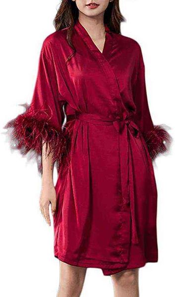 nxy underwear 3xl vrouwen struisvogel haar mouw satijnen kimono bruid gewaad nachtkleding roze gewaden pyjama badjas nachtjapon bruids kamer, Red;black
nxy underwear 3xl vrouwen struisvogel haar mouw satijnen kimono bruid gewaad nachtkleding roze gewaden pyjama badjas nachtjapon bruids kamer, Red;black