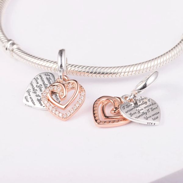 2022 valentine's day 925 sterling silver entwined hearts double dangle charm bead fits pandora bracelet diy jewelry making loose beads, Black
2022 valentine's day 925 sterling silver entwined hearts double dangle charm bead fits pandora bracelet diy jewelry making loose beads, Black