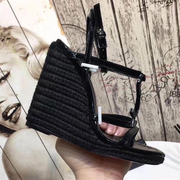 cm heel summer new high heel hemp rope sandals large size women's shoes high heel sandals size; 35-41222p, Black
cm heel summer new high heel hemp rope sandals large size women's shoes high heel sandals size; 35-41222p, Black