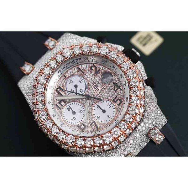 luxury designer two tone iced out 14k rose gold over wrist watch for men moissanite studded analog round white diamond, Slivery;brown
luxury designer two tone iced out 14k rose gold over wrist watch for men moissanite studded analog round white diamond, Slivery;brown