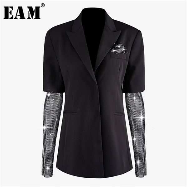 eam spring summer stand neck long spliced sleeve nail drill bling personality jacket women coat fashion jx889 y201012, Black;brown
eam spring summer stand neck long spliced sleeve nail drill bling personality jacket women coat fashion jx889 y201012, Black;brown