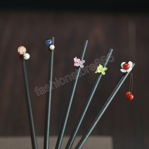 simple style small flower black wooden hairpin classic chinese style hair sticks ladies elegant vintage headdress, Golden;silver
simple style small flower black wooden hairpin classic chinese style hair sticks ladies elegant vintage headdress, Golden;silver