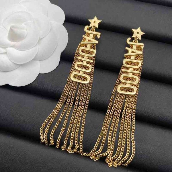 factory wholesale 2022 new letter star earrings female brass gold plating temperament versatile personality tassel earrings, Golden
factory wholesale 2022 new letter star earrings female brass gold plating temperament versatile personality tassel earrings, Golden