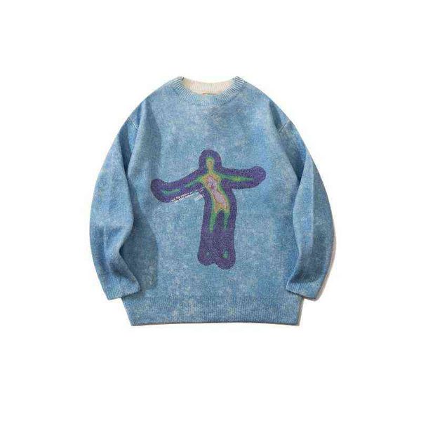 2021 distorted portrait print punk retro men hip hop knitted sweater casual women pullovers vintage clothes sueter masculino t220730, White;black
2021 distorted portrait print punk retro men hip hop knitted sweater casual women pullovers vintage clothes sueter masculino t220730, White;black