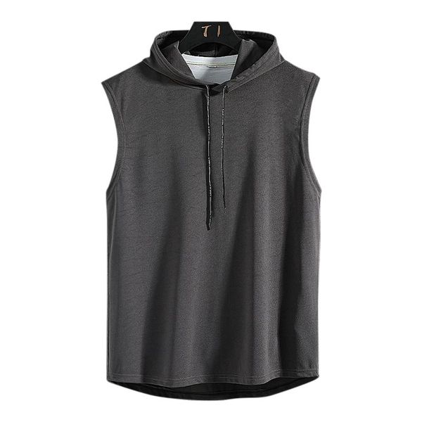 men' tank solid color hooded fitness clothing men hip-hop streetwear casual summer beach vest black men, White;black
men' tank solid color hooded fitness clothing men hip-hop streetwear casual summer beach vest black men, White;black