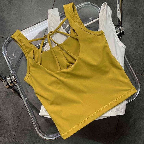 back naked feeling yoga vest yoga clothes tight height appearance sports fitness sleeveless, Gray
back naked feeling yoga vest yoga clothes tight height appearance sports fitness sleeveless, Gray