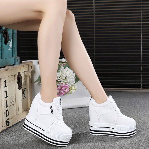 fashion- spring women ankle boots high wedge casual 12cm increased height shoes woman fashion platform sneakers, Black;white
fashion- spring women ankle boots high wedge casual 12cm increased height shoes woman fashion platform sneakers, Black;white