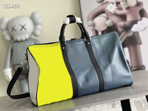 designer travel bag 50cm leather luxury large capacity outdoor sports bag men's and women's handbag