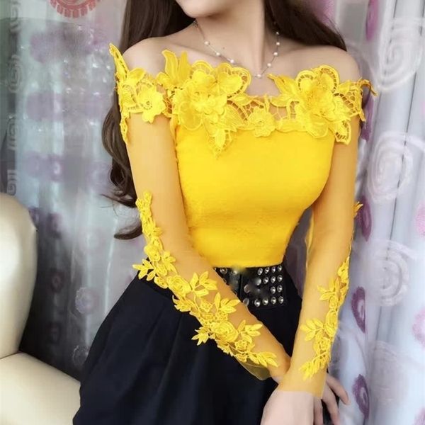 summer women sweet bateau floral lace blouse casual long sleeve slash neck mesh blouses party long mesh sleeve shirts y200422, White
summer women sweet bateau floral lace blouse casual long sleeve slash neck mesh blouses party long mesh sleeve shirts y200422, White