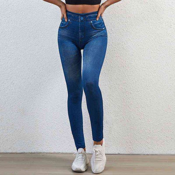 women jeggings faux denim jeans leggings high waisted tummy control slim leggins printed pencil pants seamless skinny trousers l220714, Black
women jeggings faux denim jeans leggings high waisted tummy control slim leggins printed pencil pants seamless skinny trousers l220714, Black