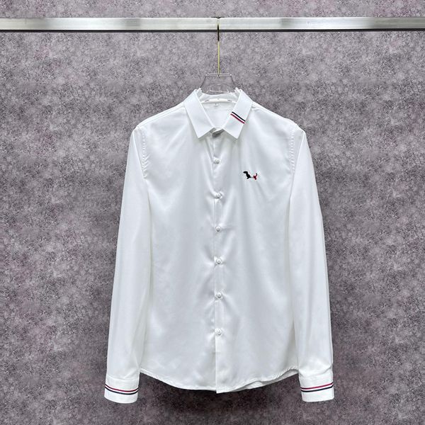 men's casual shirts designer fashion brand long sleeve shirt 2022ss spring and autumn new tb dog ribbon versatile casual contrast color, White;black
men's casual shirts designer fashion brand long sleeve shirt 2022ss spring and autumn new tb dog ribbon versatile casual contrast color, White;black