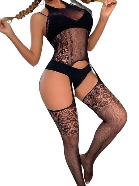 cut-out mesh bodystocking without lingerie r9oo#, Black;red 
cut-out mesh bodystocking without lingerie r9oo#, Black;red