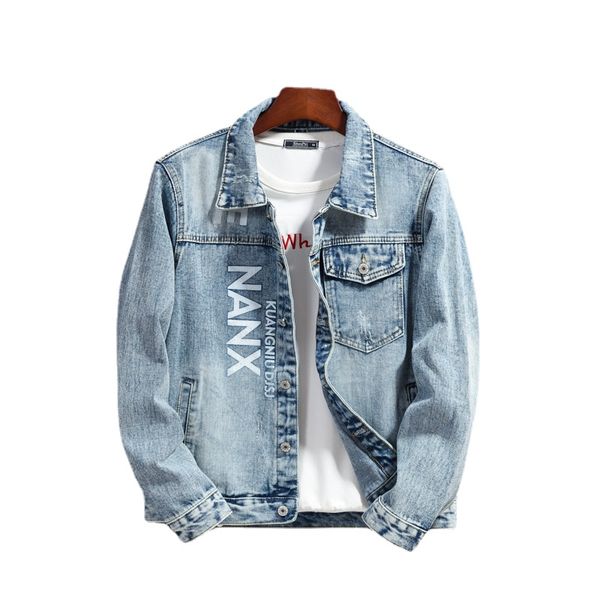 men light blue denim jackets letter embroidery jeans jackets male slim fit denim coats men patchwork jacket 4xl, Black;brown
men light blue denim jackets letter embroidery jeans jackets male slim fit denim coats men patchwork jacket 4xl, Black;brown