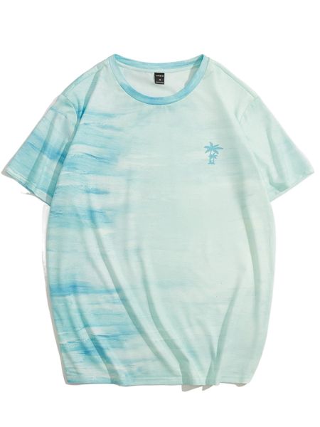 men coconut tree print tie dye tee h0r1#, White;black
men coconut tree print tie dye tee h0r1#, White;black