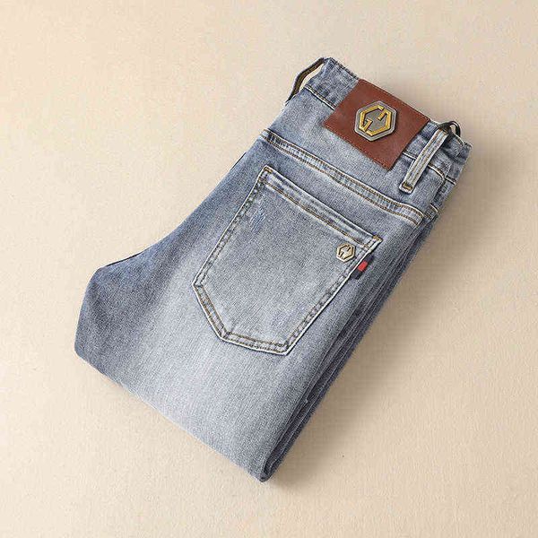 brand fashion men's jeans light grey jean spring and summer 2023 thin slim fit elastic small leg long pants, Blue
brand fashion men's jeans light grey jean spring and summer 2023 thin slim fit elastic small leg long pants, Blue