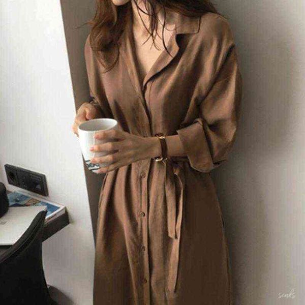 women's trench coats spring and autumn 2021 pure cotton loose lapel dress lace up waist long windbreaker single breasted leisure thin, Tan;black
women's trench coats spring and autumn 2021 pure cotton loose lapel dress lace up waist long windbreaker single breasted leisure thin, Tan;black