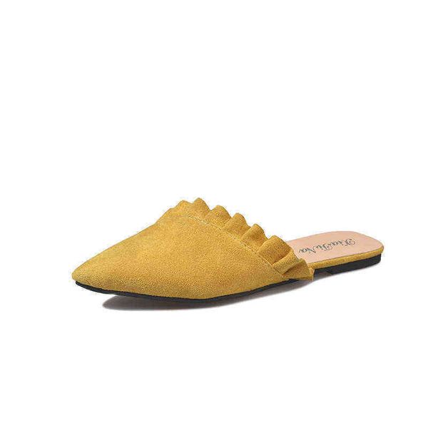nxy summer 2022 slippers ladies flat heels pointed ruffle wrapped suede muller shoes bottomed women's sandals flip flops for women 2206, Black
nxy summer 2022 slippers ladies flat heels pointed ruffle wrapped suede muller shoes bottomed women's sandals flip flops for women 2206, Black