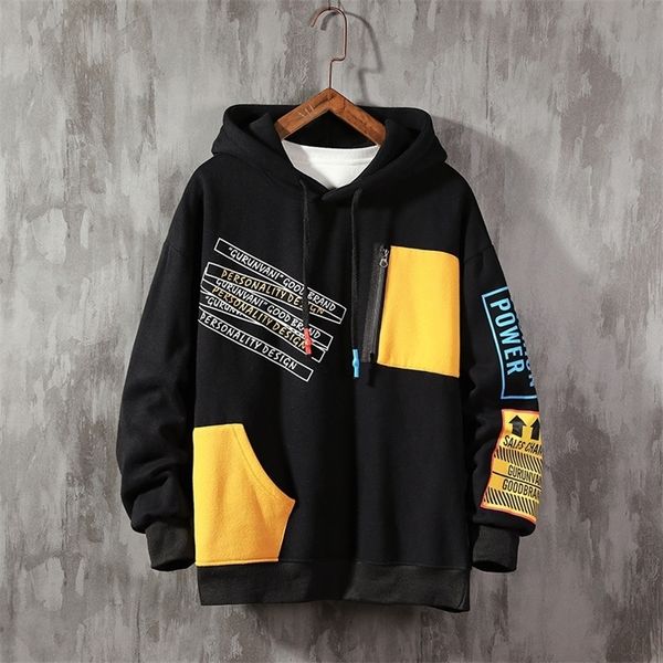autumn large size patchwork hoodie men color block sweatshirt brand trend contrast color stitching long sleeve men 201201, Black
autumn large size patchwork hoodie men color block sweatshirt brand trend contrast color stitching long sleeve men 201201, Black