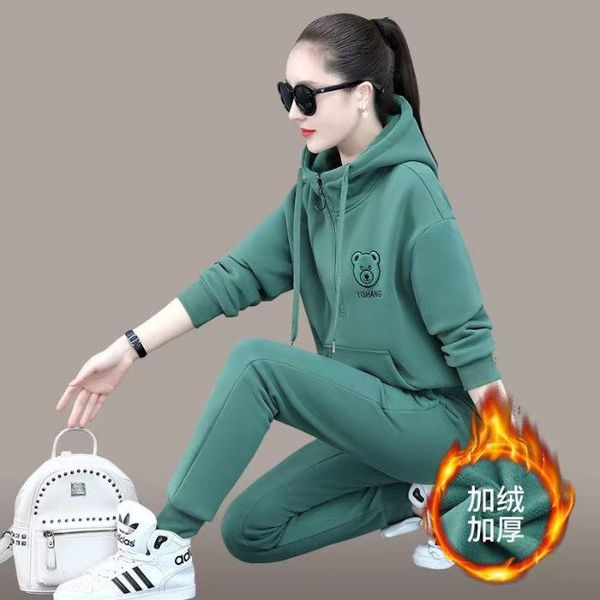 running sets plus velvet thick sports suit women's autumn gym wear 2022 hooded pullover sweater workout clothes two-piece tracksuit wom, Black;blue
running sets plus velvet thick sports suit women's autumn gym wear 2022 hooded pullover sweater workout clothes two-piece tracksuit wom, Black;blue