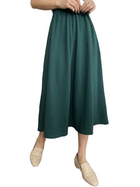 dazy solid elastic waist skirt y0g1#, Black 
dazy solid elastic waist skirt y0g1#, Black