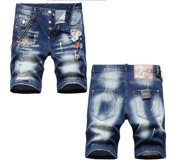 men's jeans shorts denim men summer male short jean fashion clothing apparel mm11hf23d, Blue