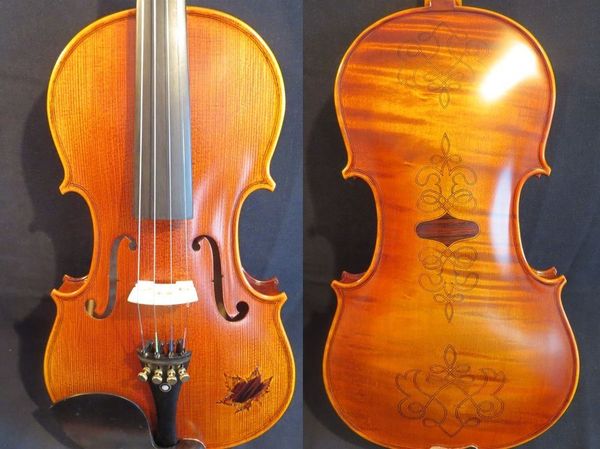 strad style song maestro 4/4 violin inlaid & carving, powerful sound #11253
strad style song maestro 4/4 violin inlaid & carving, powerful sound #11253
