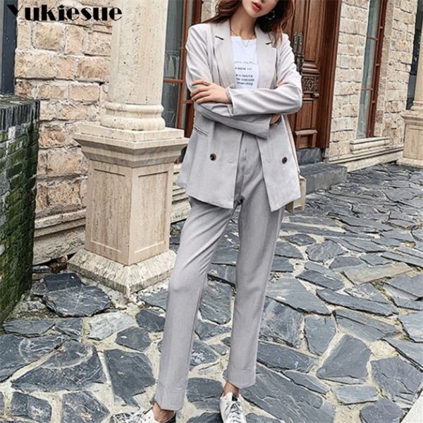 new spring autumn woman sets 2 piece outfits matching pants casual double breasted elastic waist suit blazers plus zie 210412, White
new spring autumn woman sets 2 piece outfits matching pants casual double breasted elastic waist suit blazers plus zie 210412, White