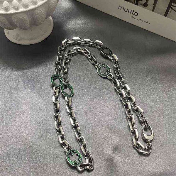 50% off online new letter green enamel interlocking necklace pattern carving couple necklace valentine's day gift, Silver
50% off online new letter green enamel interlocking necklace pattern carving couple necklace valentine's day gift, Silver