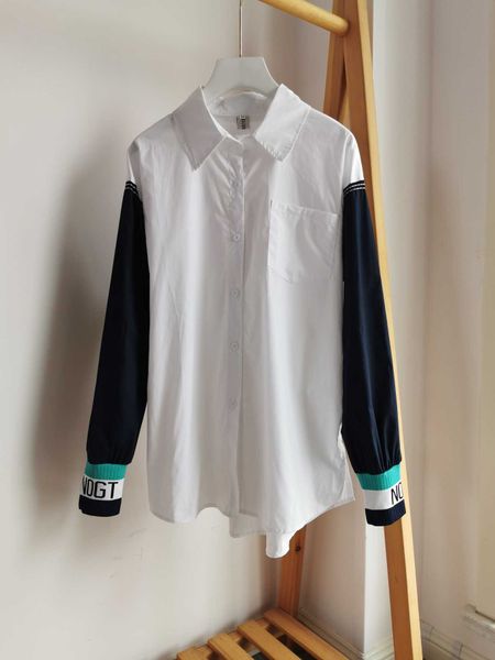 women's shirts correct version 22ss spring and summer new splicing fake two catwalk versatile oversize women's shirts, White
women's shirts correct version 22ss spring and summer new splicing fake two catwalk versatile oversize women's shirts, White
