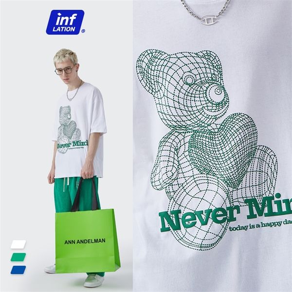 inflation streetwear bear tees men loose short-sleeved t-shirts summer 3d printing cotton 2279s22 220512, White;black 
inflation streetwear bear tees men loose short-sleeved t-shirts summer 3d printing cotton 2279s22 220512, White;black