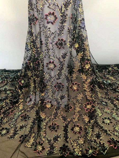 latest african lace fabric 5 yards 2022 sequin net embroidery nigerian wedding gown material french laces fabrics, Black;white
latest african lace fabric 5 yards 2022 sequin net embroidery nigerian wedding gown material french laces fabrics, Black;white