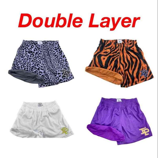 inaka double mesh shorts animal print men women classic gym power with liner, White;black