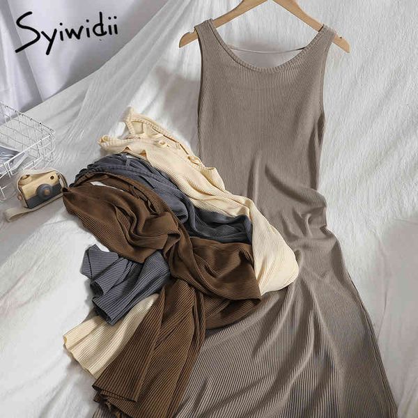 fashion backless high waist knitted tank dresses women sleeveless aline solid blue clothes summer korean 210415, Black;gray
fashion backless high waist knitted tank dresses women sleeveless aline solid blue clothes summer korean 210415, Black;gray