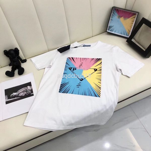 women's t-shirt 22 spring and summer pr nail bead letter animation color matching printing fashion round neck casual loose short sleeve, White
women's t-shirt 22 spring and summer pr nail bead letter animation color matching printing fashion round neck casual loose short sleeve, White