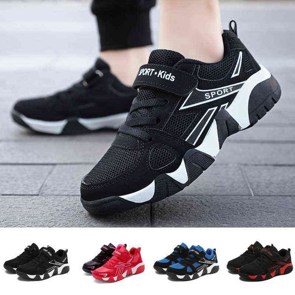 children's sports shoes new fashion leather sneakers for boys kids running lightweight casual walking girls tenis y220510, Black;red
children's sports shoes new fashion leather sneakers for boys kids running lightweight casual walking girls tenis y220510, Black;red