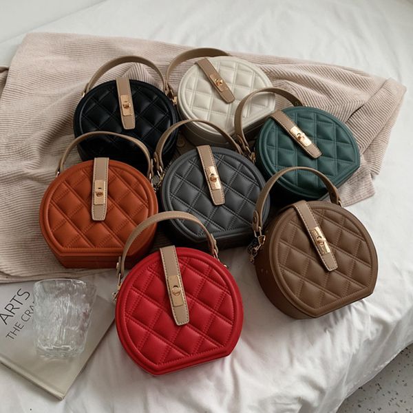women small round box bags designer pu leather plaid handbag orange green chain shoulder bags evening clutch
women small round box bags designer pu leather plaid handbag orange green chain shoulder bags evening clutch