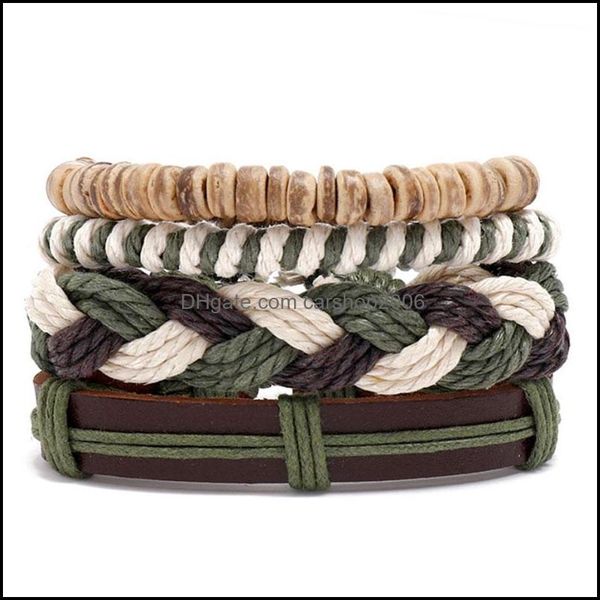 charm bracelets jewelry mtilayer leather rope braided handmade jewerly punk bangle for women men party clu dhgyy, Golden;silver
charm bracelets jewelry mtilayer leather rope braided handmade jewerly punk bangle for women men party clu dhgyy, Golden;silver