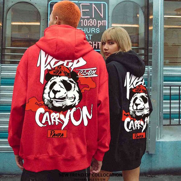 new panda loose fashion brand plush sweater hooded autumn and winter ins hip hop couple coat men's wear, White;black
new panda loose fashion brand plush sweater hooded autumn and winter ins hip hop couple coat men's wear, White;black