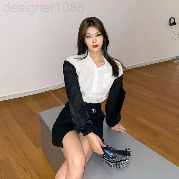 women's blouses & shirts designer p home 22 spring and summer new triangular black white contrast color long sleeve elastic cuff shirt
women's blouses & shirts designer p home 22 spring and summer new triangular black white contrast color long sleeve elastic cuff shirt