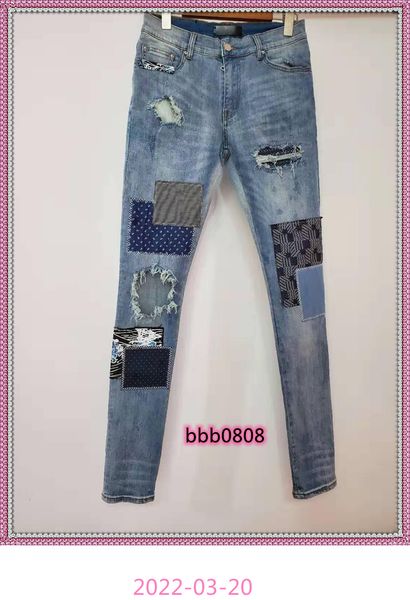 new arrival am mens designer jeans fashion denim high street elastic patchwork ancient spliced ripped biker pant us size, Blue
new arrival am mens designer jeans fashion denim high street elastic patchwork ancient spliced ripped biker pant us size, Blue