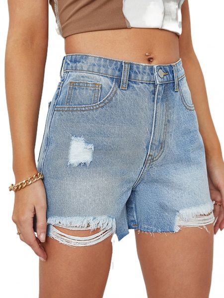ripped raw hem zip fly denim shorts s15s#, White;black 
ripped raw hem zip fly denim shorts s15s#, White;black