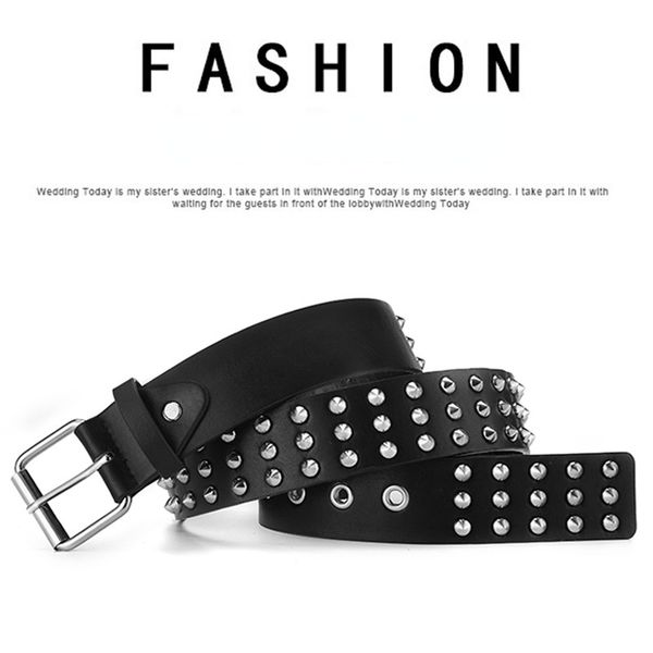 luxury square bead rivet belt metal pyramid straps men and women punk rock hardware jeans designer female waist belts 220509, Black;brown
luxury square bead rivet belt metal pyramid straps men and women punk rock hardware jeans designer female waist belts 220509, Black;brown